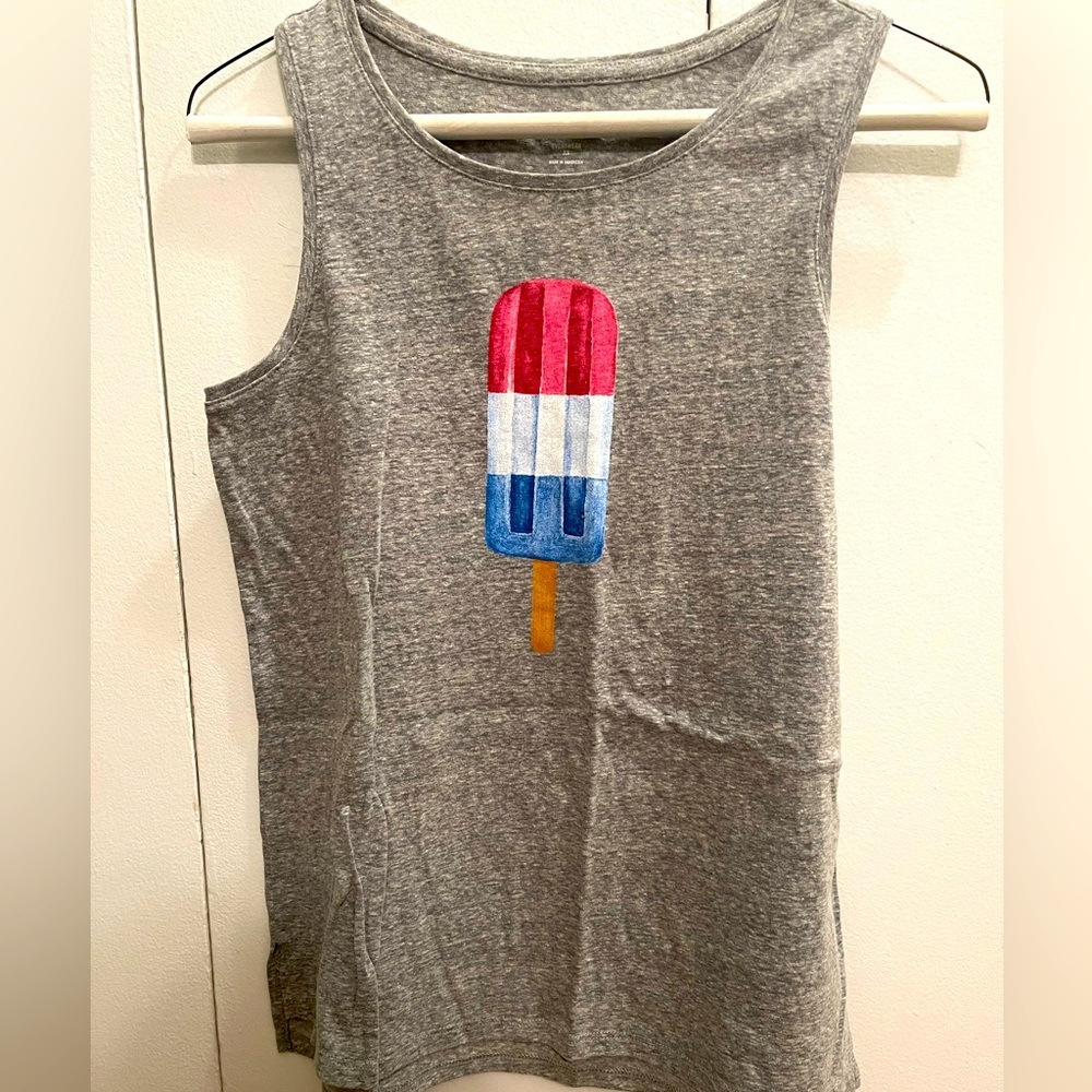 NWOT Popsicle Graphic Gray Tank Top - Picture 2 of 7